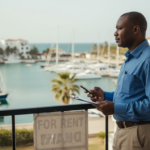 Property manager on Lagos marina balcony
