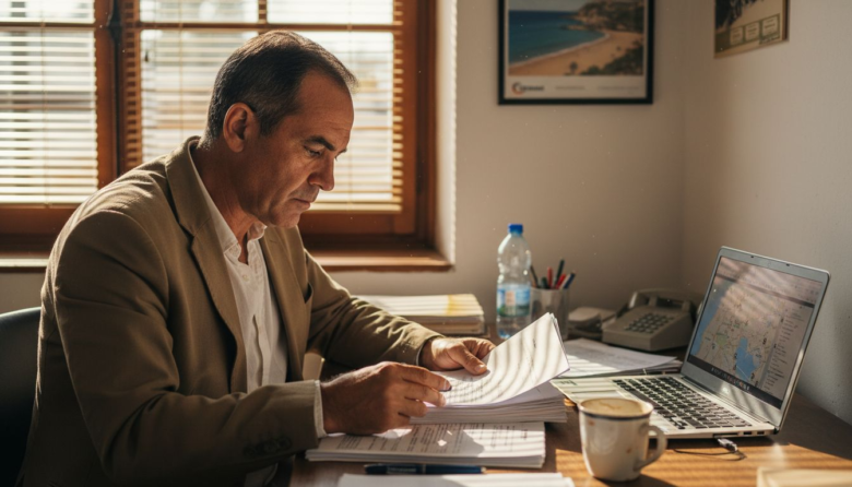 Real estate agent reviews Algarve property documents